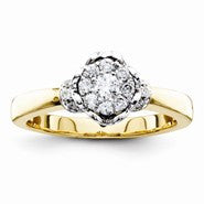 14k Yellow Gold Diamond Engagement Ring