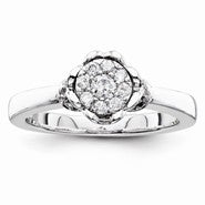 14k White Gold Diamond Engagement Ring
