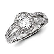 14k White Gold Diamond/Moissanite Engagement Ring