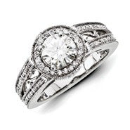 14k White Gold Diamond/Moissanite Engagement Ring