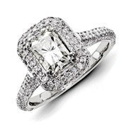 14k White Gold Diamond/Moissanite Engagement Ring