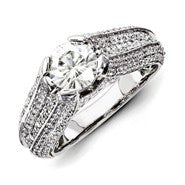 14k White Gold Diamond/Moissanite Engagement Ring
