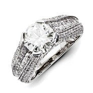 14k White Gold Diamond/Moissanite Engagement Ring