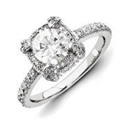 14k White Gold Diamond/Moissanite Engagement Ring