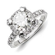 14k White Gold Diamond/Moissanite Engagement Ring