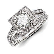 14k White Gold Diamond/Moissanite Engagement Ring