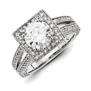 14k White Gold Diamond/Moissanite Engagement Ring