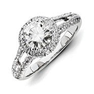 14k White Gold Diamond/Moissanite Engagement Ring