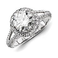 14k White Gold Diamond/Moissanite Engagement Ring