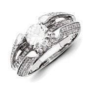 14k White Gold Diamond/Moissanite Engagement Ring