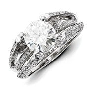 14k White Gold Diamond/Moissanite Engagement Ring