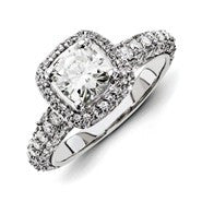 14k White Gold Diamond/Moissanite Engagement Ring