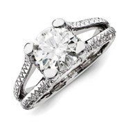 14k White Gold Diamond/Moissanite Engagement Ring