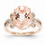 14k Rose Gold Diamond and Morganite Oval Ring