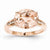 14k Rose Gold Diamond and Morganite Ring