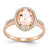 14k Rose Gold Morganite & Diamond Ring