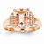 14k Rose Gold Morganite & Diamond Ring