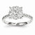 14k White Gold Diamond Round Composite Ring