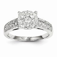 14k White Gold Diamond Ring