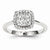 14k White Gold Diamond Square Ring