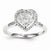 14k White Gold Diamond Heart Ring