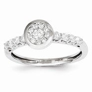 14k White Gold Diamond Ring
