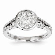 14k White Gold Diamond Ring