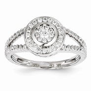 14k White Gold Diamond Ring
