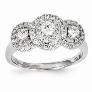 14k White Gold Diamond Ring