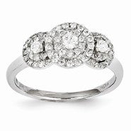 14k White Gold Diamond Ring