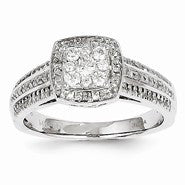 14k White Gold Diamond Ring