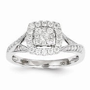 14k White Gold Diamond Ring