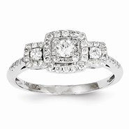 14k White Gold Diamond Ring