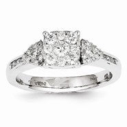 14k White Gold Diamond Ring