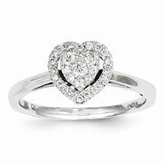 14k White Gold Diamond Ring