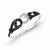 14k White Gold w/Black and White Diamond Ring