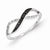 14k White Gold w/Black and White Diamond Ring