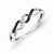 14k White Gold w/Black and White Diamond Ring