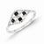 14k White Gold w/Black and White Diamond Fancy Ring