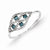 14k White Gold w/Blue and White Diamond Fancy Ring