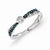 14k White Gold w/Blue and White Diamond Ring