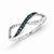 14k White Gold w/Blue and White Diamond Ring