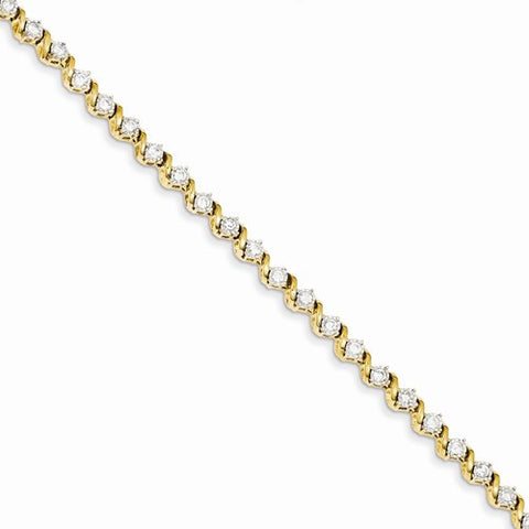 14K Yellow Gold Diamond Bracelet