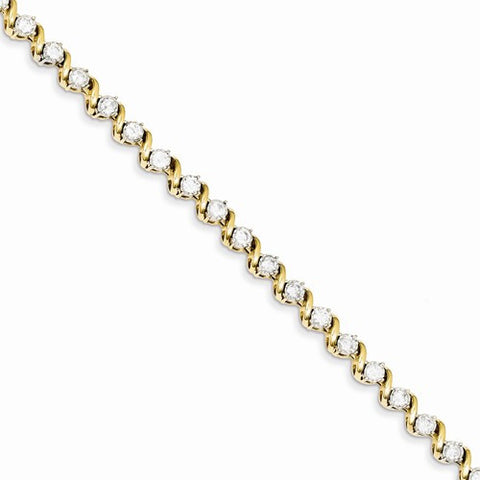 14K Yellow Gold Diamond Bracelet