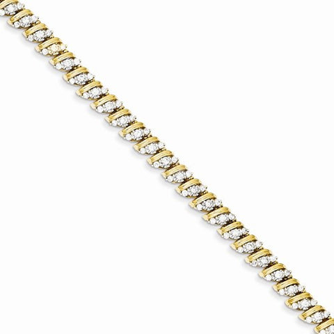 14K Yellow Gold Diamond Bracelet
