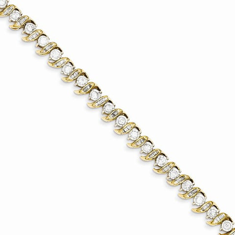 14K Yellow Gold Diamond Bracelet