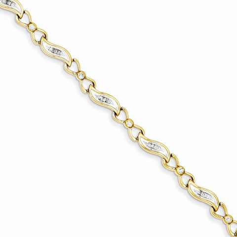 14K Yellow Gold Diamond Bracelet