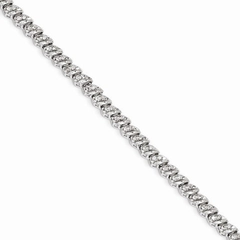 14K White Gold Diamond Bracelet