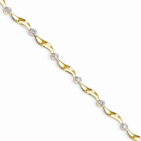 14K Yellow Gold Diamond Bracelet