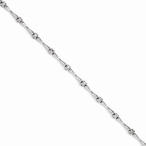 14K White Gold Diamond Bracelet